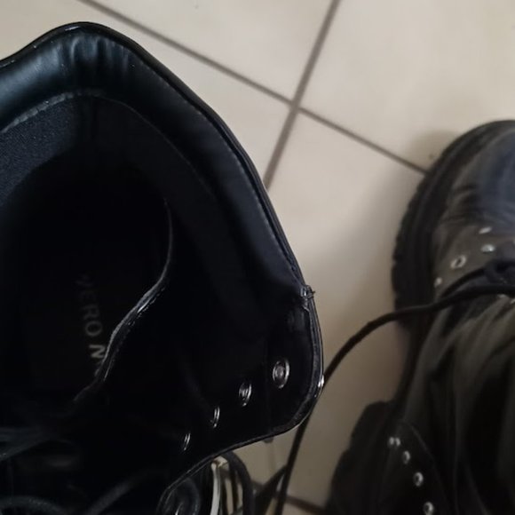 Vero Moda Black Combat Lace-Up Boots with Belt Detail - US 7 / UK 5 / EUR 38 - Picture 11 of 15